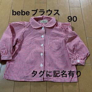 bebe チェック柄ブラウス サイズ90