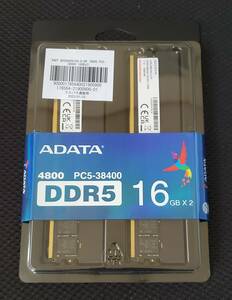 649 新品 ADATA DDR5 4800(PC5-38400) 16GB 2枚　合計32GB AD5U480016G-D-DP