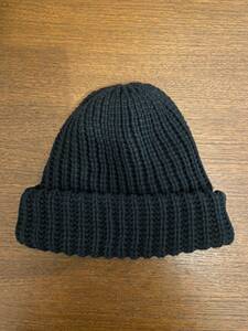 everyone COMESANDGOES cotton big knit cap (BLACK) ニット帽 ブラック ニットキャップ 黒 エブリワン