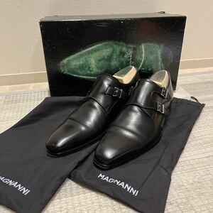 マグナーニ 39 MAGNANNI オパンケ トリプルモンクストラップ ドレスシューズ 