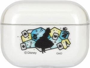 1円オークション 新品 ディズニーキャラクター AirPods Pro クリアケース アリス DN-732A ブルー 軽量 衝撃吸収 ポリカーボネート PC