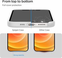 送料無料 Spigen iPhone12Pro ケース iPhone12 耐衝撃 シリコン 4重構造 指紋防止 擦り傷防止 レンズ保護 超薄型 超軽量 ACS03112 ホワイト_画像4