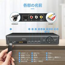 DVDプレーヤー 1080Pサポート ARAFUNA リージョンフリー 再生用 dvd プレーヤー DVD/CD/SVCD/VCD/MP3ディスクプレーヤー CPRM対応 HDMI出力_画像6