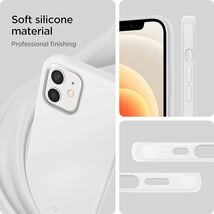 送料無料 Spigen iPhone12Pro ケース iPhone12 耐衝撃 シリコン 4重構造 指紋防止 擦り傷防止 レンズ保護 超薄型 超軽量 ACS03112 ホワイト_画像3