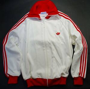 80's adidas　アディダス　ADS-4F ホワイト　レッドライン size 3 デサント製 ビンテージ　ジャージ