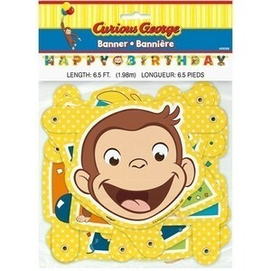 送料込 おさるのジョージ バースデーバナー 13276 装飾 誕生日 お誕生日会 パーティーグッズ Happy Birthday キャラクター グッズ