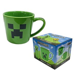 マインクラフト マグカップ クリーパー 280ml 17396 マイクラ マグ カップ 食器 陶器 Minecraft キャラクター グッズ 食洗機可 グリーン