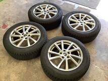 最終　CH-R 美品ガリ傷なし17インチアルミ　17x7J インセット50 PCD114.3 ダンロップスタッドレス　215/60R17 4本セット_画像1