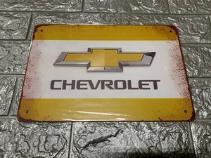 ブリキ看板 20×30cm CHEVROLET シボレー アメリカンガレージ アンティーク 雑貨 ★TINサイン★