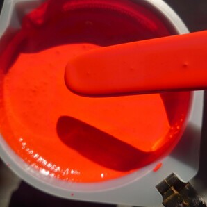 【キャリパー用調色済塗料】最新型レクサスオレンジ２液ウレタン塗料３点セット（総量約250ml） IS,NX,ES,UX純正キャリパー近似色 の画像2