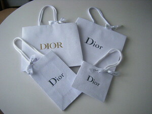 ★DIOR★ディオール★ショッパー★ショップ袋★紙袋4枚セット◎リボン付き◎