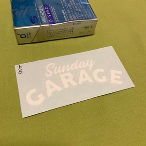 Sunday Garage 　白★抜きステッカー★オーストラリア 　サンデーガレージ　ランクル　レンジローバー　ディフェンダー　パジェロ