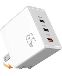 PD 充電器 65w [新登場進化超軽量極小型] type-c usb 三台同時充電 急速充電器 iphone 3ポートPSE認証済 MacBook/Windows PC/ノートpc/iPa