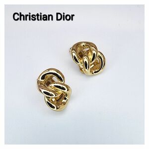 Christian Dior クリスチャンディオール ヴィンテージ イヤリング チェーンモチーフ レディース