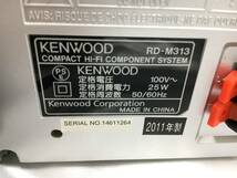 ジャンク品 KENWOOD ケンウッド ミニコンポ M-313 本体とスピーカーセット 通電のみ確認 2011年製_画像9