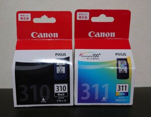 Canon キヤノン 純正品 インクカートリッジ BC-310 ブラック BC-311 カラー 2個セット 期限切れ