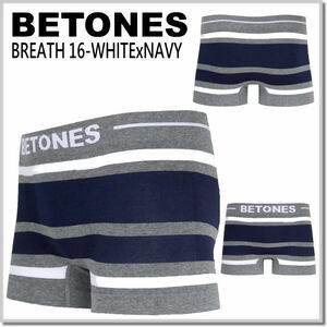 ビトーンズ BETONES アンダーウエアー BREATH16-WHITExNAVY メンズボクサーパンツ