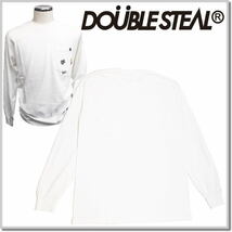 ダブルスティール DOUBLE STEAL 刺繍 長袖ポケットTシャツ 935-12100-01(WHITE)-XL ロンT カットソー_画像6
