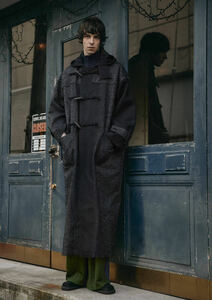 ２３AW NEEDLES LONG DUFFLE COAT - HB MELTON ニードルス ロングダッフルコート ヘリンボーン メルトン S