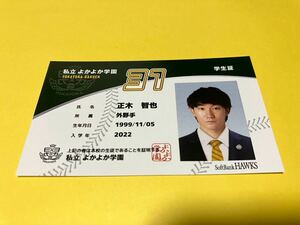 #31正木智也選手　鷹奉祭　2023年私立よかよか学園学生証風カード　福岡ソフトバンクホークス　ファンクラブ　タカポイント