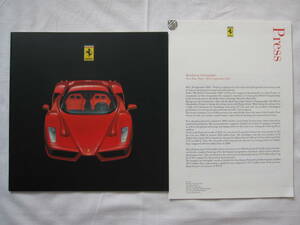 超希少！ Enzo Ferrari Press kit (エンツォ フェラーリ プレスキット) 2002年9/26-27 パリモーターショー ポジフィルムなし 長期保管品