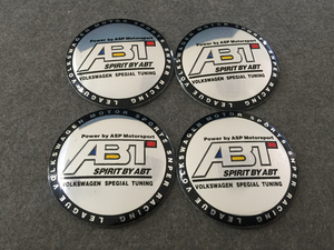 ABT ホイール センターキャップシール 56.5ｍｍ 4枚セット アルミ製 カーステッカー 自動車 ●26番