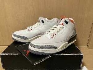 新品未使用　26.5cm US8.5 Nike Air Jordan 3 Retro White Cement Reimagined ナイキ ジョーダン AJ3 セメント DN3707-100 ホワイト 白