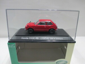  new goods 1/43 EBBRO Honda Civic RS red out of print 