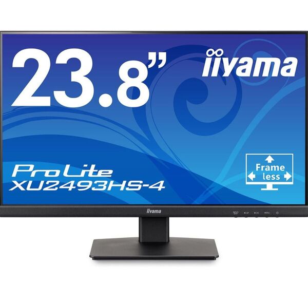 【新品未使用】iyama モニターXU2493HS-B423.8インチ フルHD IPS方式 DisplayPort全ケーブル付