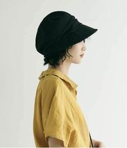 UVカット帽子キャスケット小顔効果UP 持ち運便利紫外線最大100％カット熱中症対策帽子 レディース　ブラック_画像4