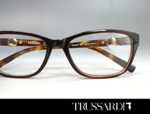 TRUSSARDI◆トラサルディ【メガネフレーム TR12537】新品 ブラウン◆ハンドメイド◆専用ケース付◆眼鏡/めがね_画像2