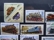 切手 蒸気機関車 アフガニスタン キューバ カンボジア など 12枚_画像3