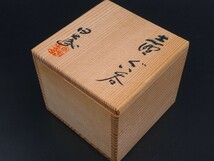 県無形文化財 安藤日出武 作 志野焼 ぐい呑 共箱 共箱 共布 検(鈴木蔵 加藤唐九郎 林正太郎 加藤豊久 土代久 湯呑 茶道具茶器酒器 ぐい呑み_画像9