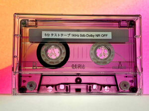 ワウフラッター　(Wow & Flutter)　テストテープ　カセットテープ　5分　TEST TAPE　1KHz　0dB　Dolby NR OFF Maxell TYPE 1