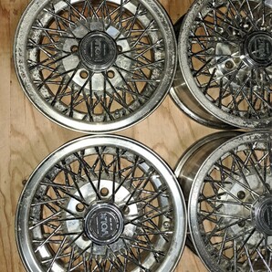 当時物 RAYS VOLK レイズ ボルク ARTISAN SPIRIT ワイヤーホイール 14インチ 14×6J PCD114.3 5H 5穴 フォルクス ワイザー 12クラウン 430の画像4