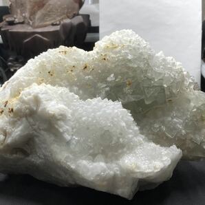 【閉山品】江西省産 フローライト と 水晶 の 共生 原石 約4.9kg 0116
