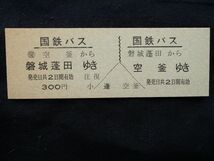 国鉄バス　岩城北線３０周年　記念乗車券　岩城蓬田・空釜間往復　　〇に委：東京駅発行_画像1