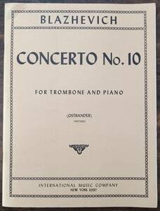  free shipping trombone musical score blaze vi chi: trombone concerto no. 10 number trombone & piano 