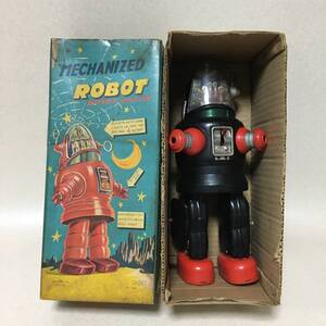 [B600].. toy tin plate Mechanized Robot mechanism naizdo robot made in Japan box attaching T.N Forbidden Planet present condition goods Showa Retro antique 