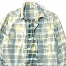 【Ron Herman】Breach Check Shirts RHC ロンハーマン 定価3.8万 ブリーチ加工 コットンツイル チェックシャツ ワークシャツ 日本製_画像3