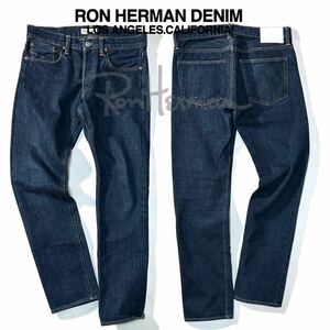 【RON HERMAN DENIM】USA製 RHC ロンハーマンSlim Straight Indigo Denim Pants 青耳 セルビッチデニムパンツ スリムストレートデニム