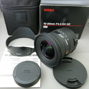 【美品】SIGMAシグマ　キヤノンEF用10-20mmF3.5DC HSM　CanonキヤノンEFマウント(キャノン）★NO.7958