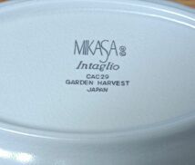 レア ミカサ MIKASA インタリオ ガーデンハーベスト Intaglio Garden Harvest グラタン皿 鉢 ボウル オーブンウエア 天然木台 5客 CAC29_画像8