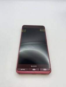 （KT050461）【爆速発送・土日発送可】BASIO3（KYV43）レッド 32GB 1円スタート Android アンドロイド 利用制限 ◯【キャリア・au】