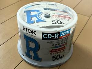 送料無料 未使用品 TDK データ用 CD-R 50枚 700MB 48倍速対応 インクジェットプリンタ対応 ワイドプリント CD-R80PWDX50PA