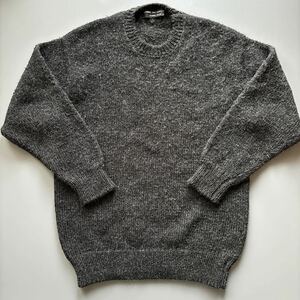 COMME des GARCONS HOMME PLUS low gauge wool knitted AD inscription less 80 period archive Comme des Garcons Homme pryus simple crew neck 