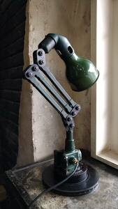 英国製 インダストリアル ランプ メクエルク 3アーム 1940 Vintage indusutrial Machinist Lamp MEK-ELEK LONDON Made in England