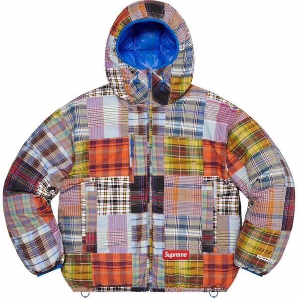 送料無料 M Supreme Madras Reversible Windstopper Puffer Jacket Multicolor シュプリーム パッチワーク ジャケット チェック23SS 新品