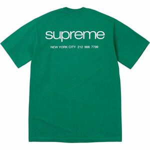 送料無料 M 緑 Supreme NYC Tee Light Pine Green 23FW 23AW Classic Logo シュプリーム ニューヨーク クラシックロゴ Tシャツ Box 新品