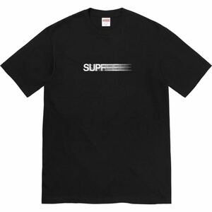 送料無料 L 黒 Supreme Motion Logo Tee Black 23SS Box シュプリーム モーションロゴ Tシャツ ブラック ボックスロゴ ステッカー 新品